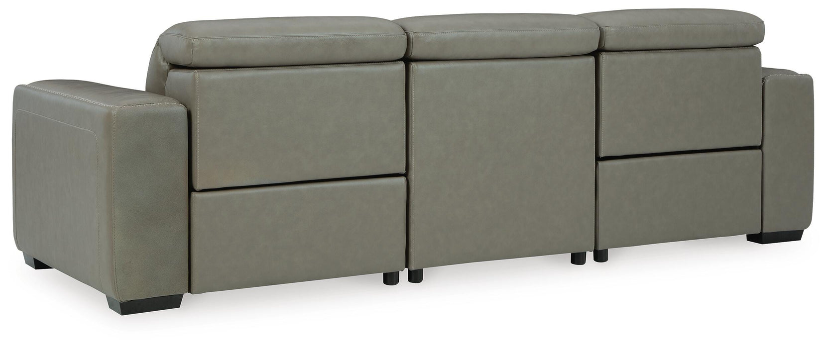 Signature Design Gray 3-Piece Power Reclining Sectional Sofa