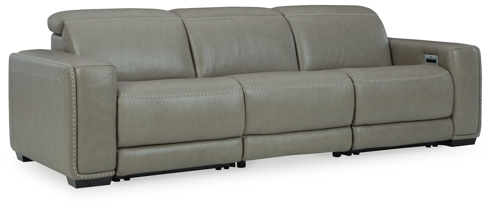 Signature Design Gray 3-Piece Power Reclining Sectional Sofa