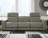Signature Design Gray 3-Piece Power Reclining Sectional Sofa