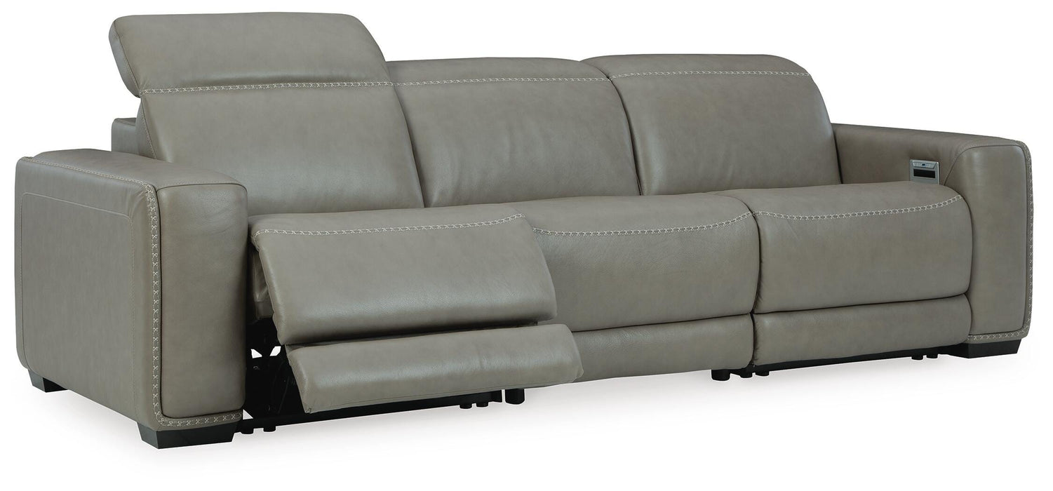Signature Design Gray 3-Piece Power Reclining Sectional Sofa