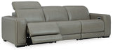 Signature Design Gray 3-Piece Power Reclining Sectional Sofa