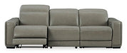 Signature Design Gray 3-Piece Power Reclining Sectional Sofa