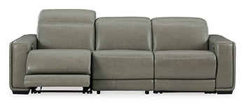 Signature Design Gray 3-Piece Power Reclining Sectional Sofa