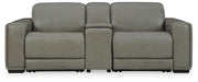 Signature Design Gray 3-Piece Power Reclining Sectional Loveseat