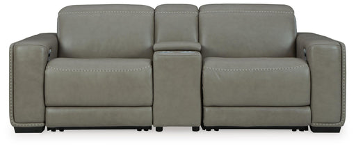 Signature Design Gray 3-Piece Power Reclining Sectional Loveseat
