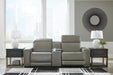 Signature Design Gray 3-Piece Power Reclining Sectional Loveseat