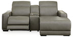 Signature Design Gray 3-Piece Power Reclining Sectional with Chaise
