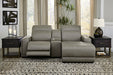 Signature Design Gray 3-Piece Power Reclining Sectional with Chaise