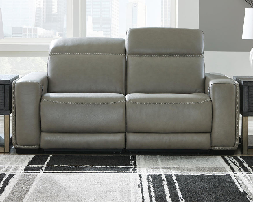 Signature Design Gray 2-Piece Power Reclining Sectional