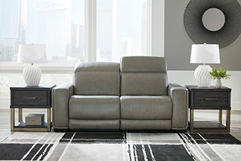 Signature Design Gray 2-Piece Power Reclining Sectional