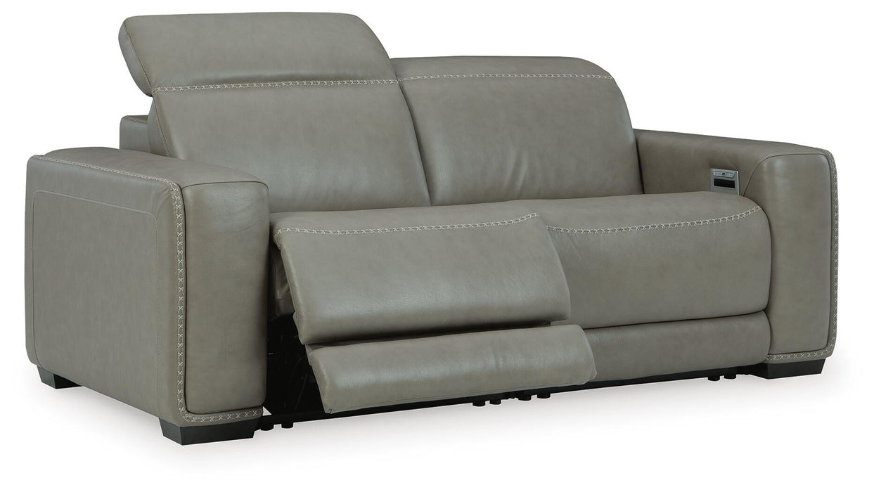 Signature Design Gray 2-Piece Power Reclining Sectional