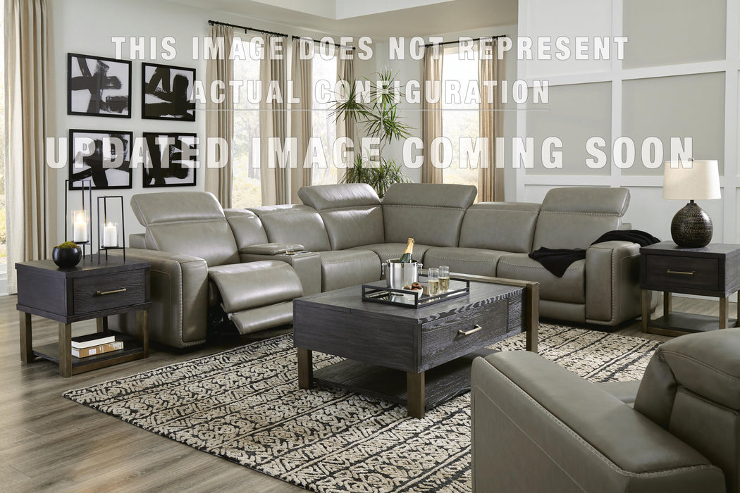 Signature Design Gray 2-Piece Power Reclining Sectional