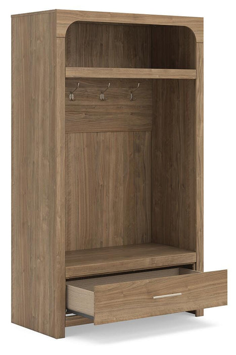 Signature Design Brown Hall Tree with Storage Bench
