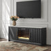Signature Design Black/White 63" TV Stand with Electric Fireplace