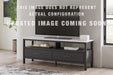 Signature Design Black/White 63" TV Stand with Electric Fireplace