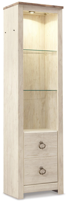 Signature Design Whitewash 3-Piece Entertainment Center