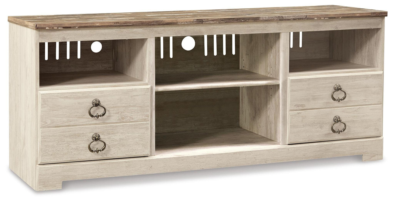 Signature Design Whitewash 3-Piece Entertainment Center