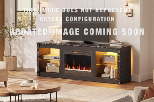 Signature Design Brown XL TV Stand w/Fireplace Option