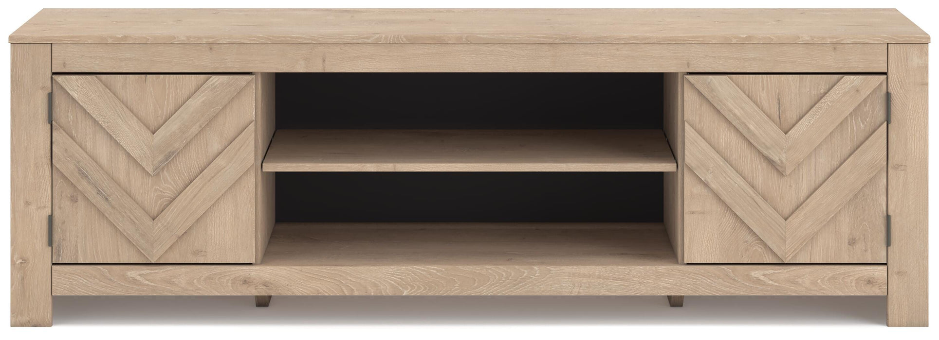 Signature Design Tan LG TV Stand w/Fireplace Option