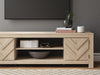 Signature Design Tan LG TV Stand w/Fireplace Option
