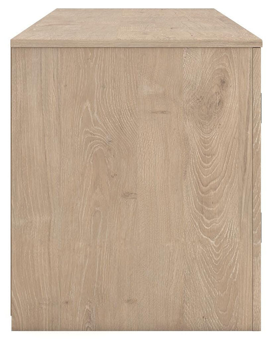 Signature Design Tan LG TV Stand w/Fireplace Option