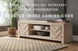 Signature Design Tan LG TV Stand w/Fireplace Option
