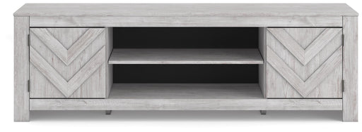 Signature Design Whitewash LG TV Stand w/Fireplace Option