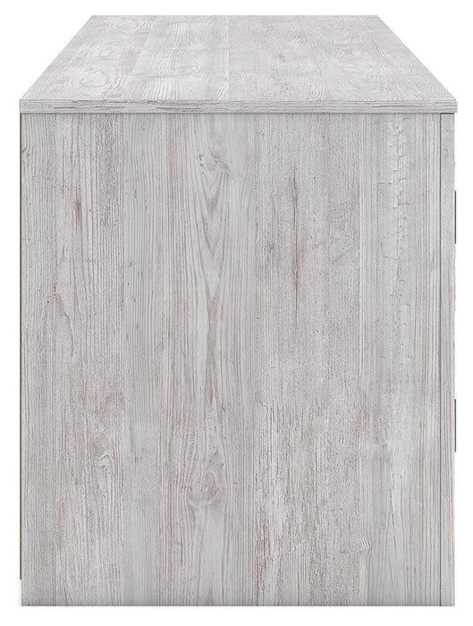 Signature Design Whitewash LG TV Stand w/Fireplace Option