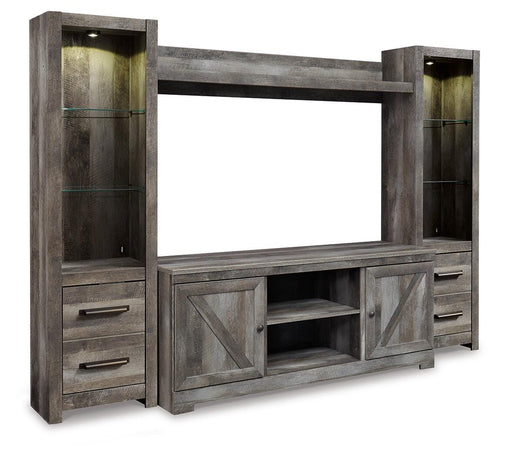 Signature Design Gray 4-Piece Entertainment Center