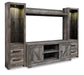 Signature Design Gray 4-Piece Entertainment Center