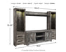 Signature Design Gray 4-Piece Entertainment Center