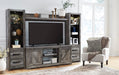 Signature Design Gray 4-Piece Entertainment Center