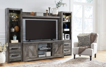 Signature Design Gray 4-Piece Entertainment Center