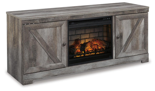 Signature Design Gray 63" TV Stand with Electric Fireplace
