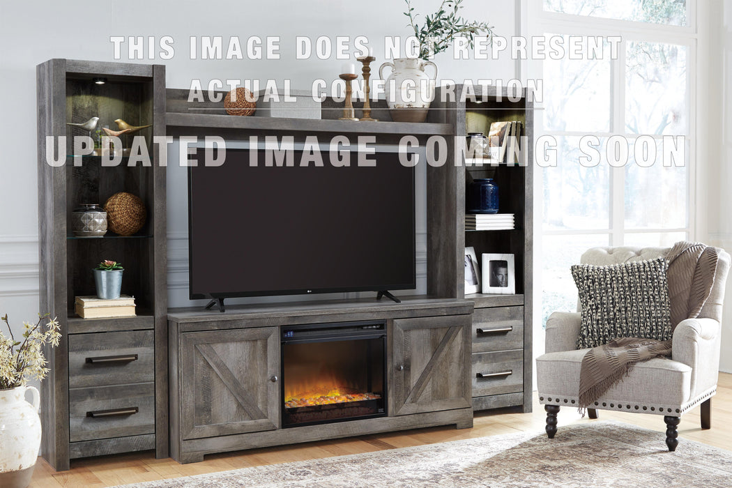 Signature Design Gray 4-Piece Entertainment Center