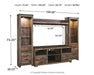 Signature Design Brown 4-Piece Entertainment Center