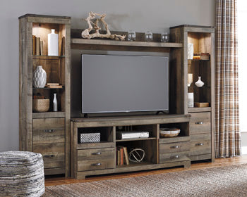Signature Design Brown 4-Piece Entertainment Center