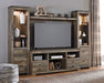 Signature Design Brown 4-Piece Entertainment Center