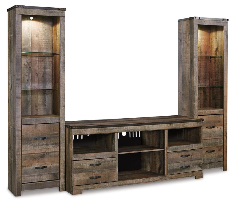 Signature Design Brown 3-Piece Entertainment Center