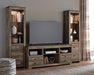 Signature Design Brown 3-Piece Entertainment Center