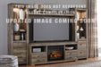 Signature Design Brown 4-Piece Entertainment Center