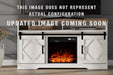 Signature Design White/Brown LG TV Stand w/Fireplace Option
