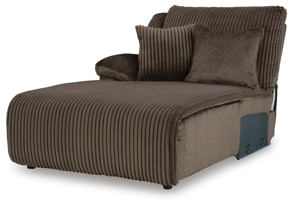 Top Tier Chocolate Top Tier 3-Piece Reclining Sofa Chaise Sectional