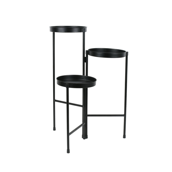 Mainstays Black Metal 3 Tier Plant Stand - open_box