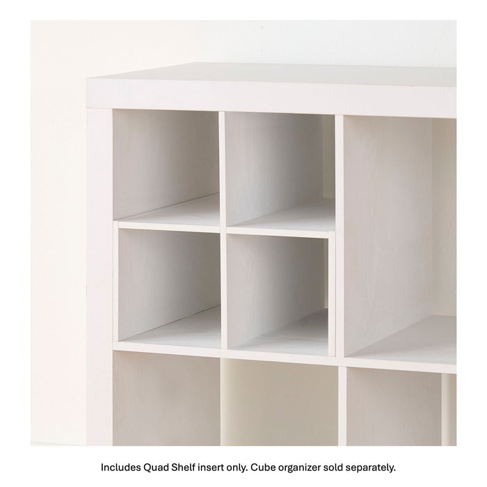 Better Homes & Gardens Quad Shelf Insert for Cube Organizers, White Texture - new