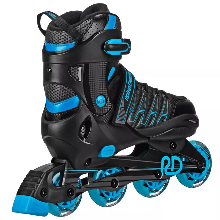 Roller Derby Custom Adult In-Fit Skates - Blue/Black 9-12 - open_box