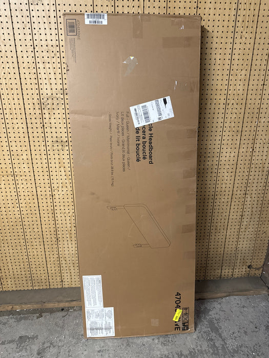 Better Homes & Gardens Juliet Full/Queen Boucle Headboard, Ivory - new