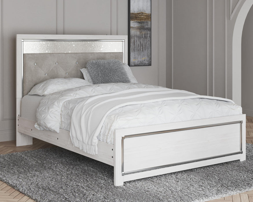 Altyra White Altyra Queen Panel Bed