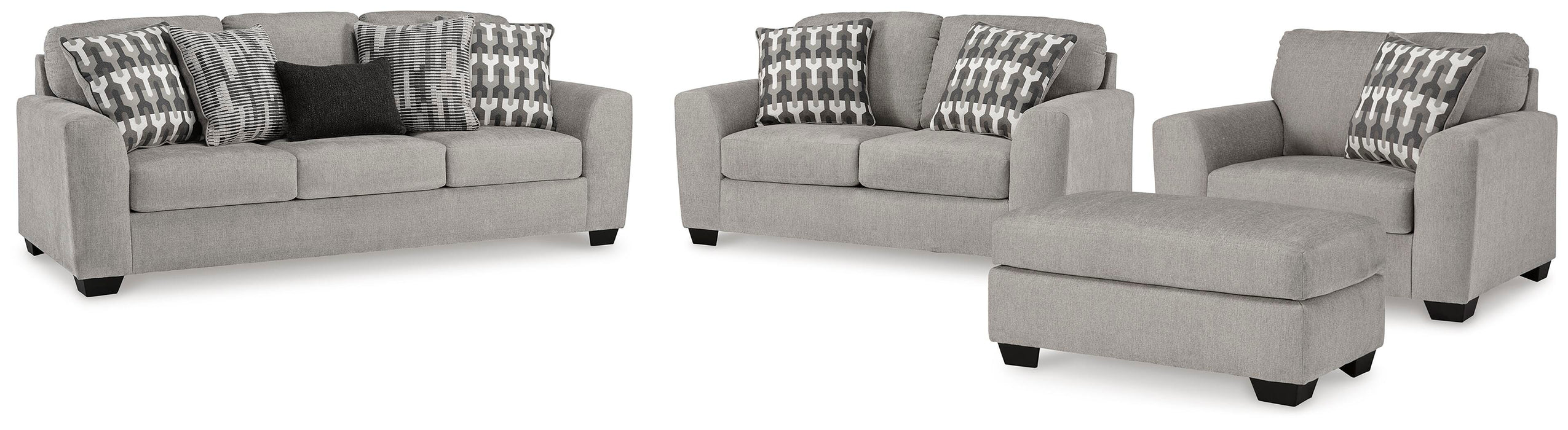 Avenal Park Flannel Avenal Park Sofa, Loveseat, Chair and Ottoman
