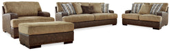 Alesbury Chocolate Alesbury Sofa, Loveseat, Chair and Ottoman